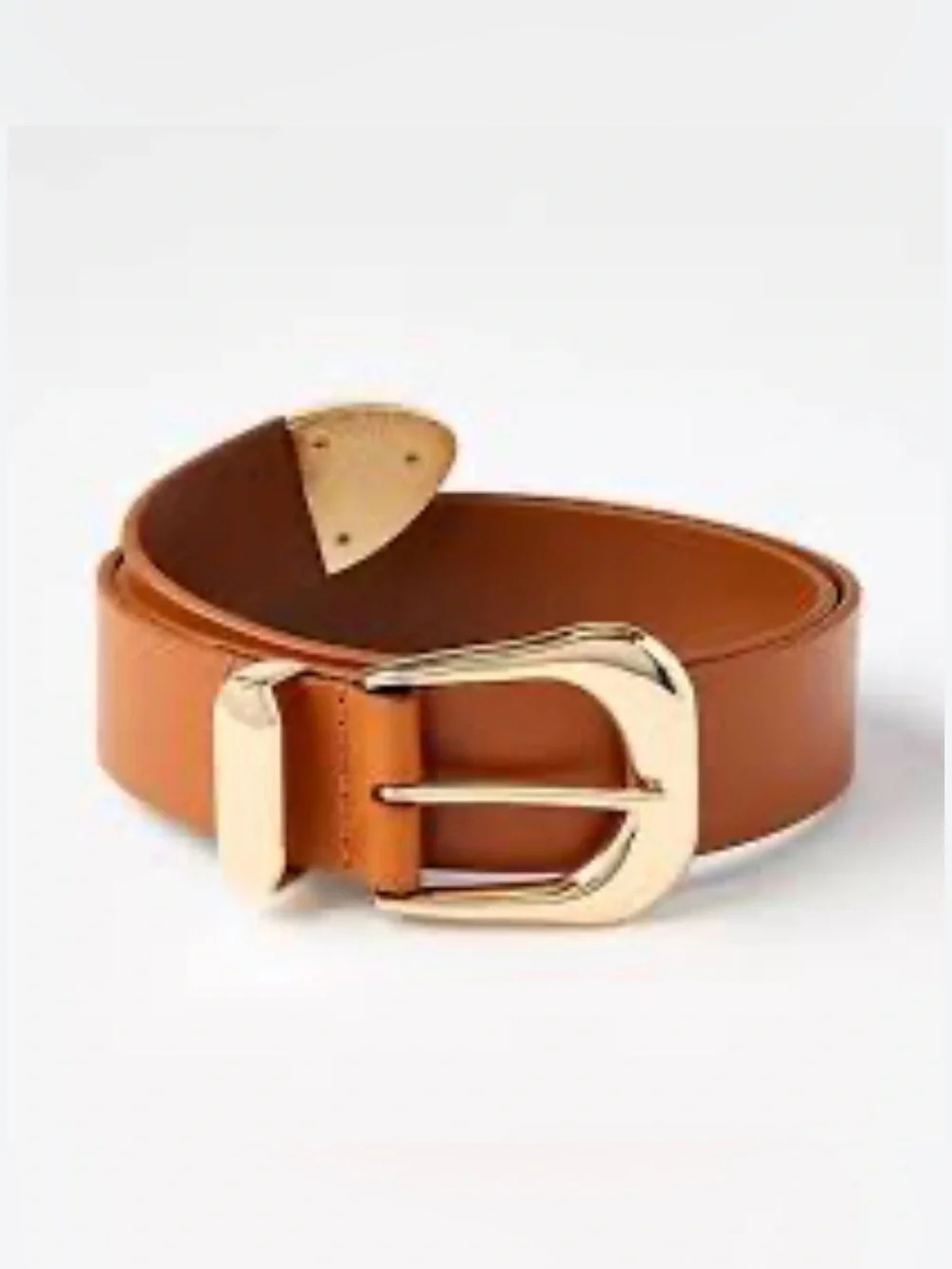 LOFT Brown Leather Belt with Gold Tone Hardware Cowgirl Western Boho